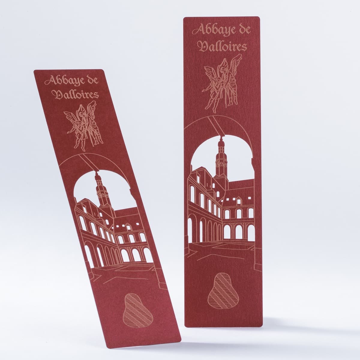 Marque page Abbaye de Valloires rouge