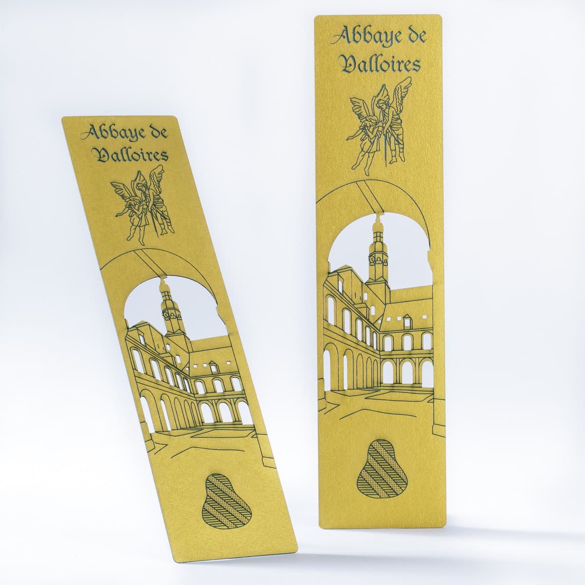 Marque-page-Abbaye-de-Valloires-dore